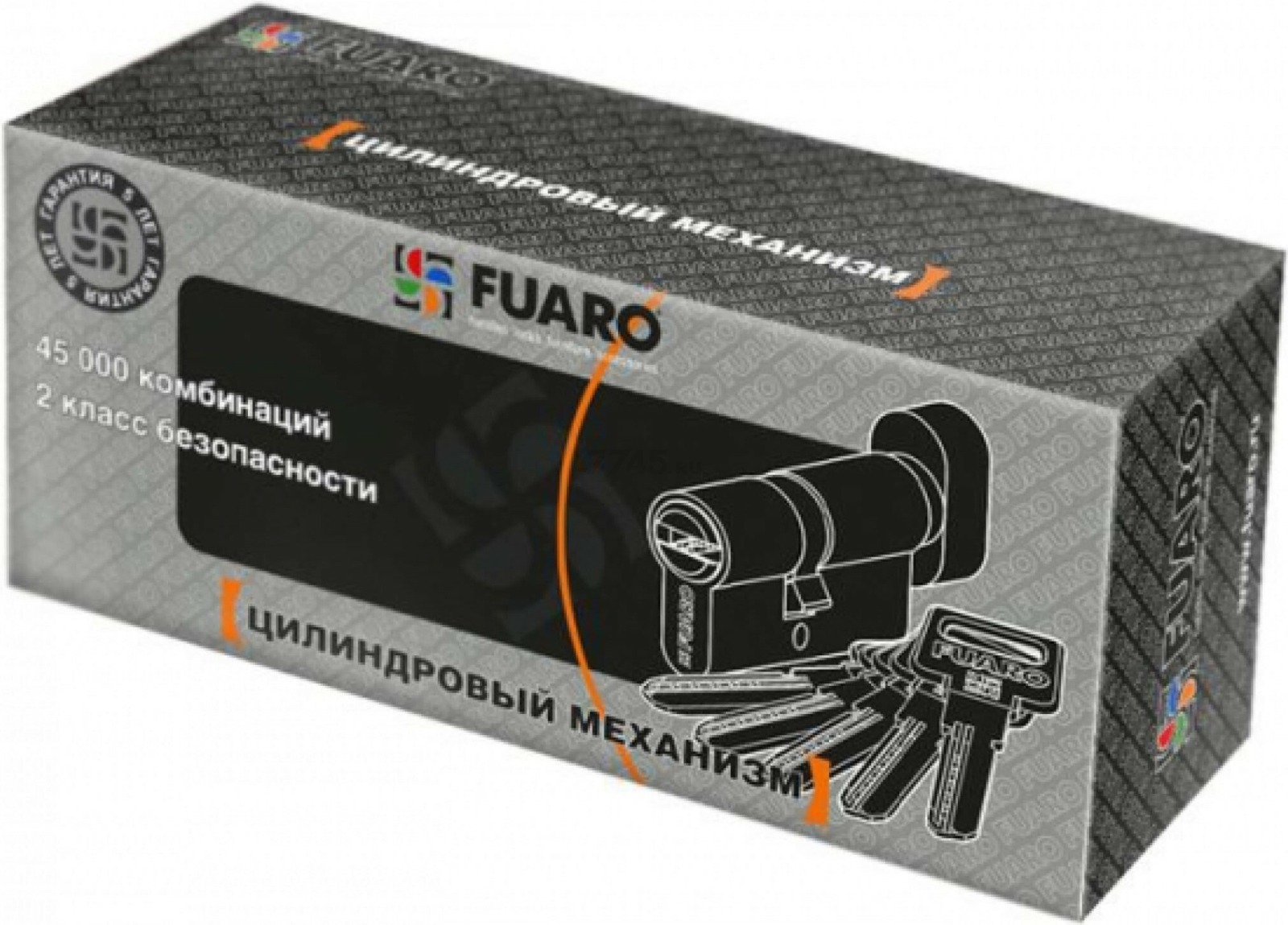 Евроцилиндр FUARO R602/70 мм 35x35 PB латунь 5 ключей - Фото 3